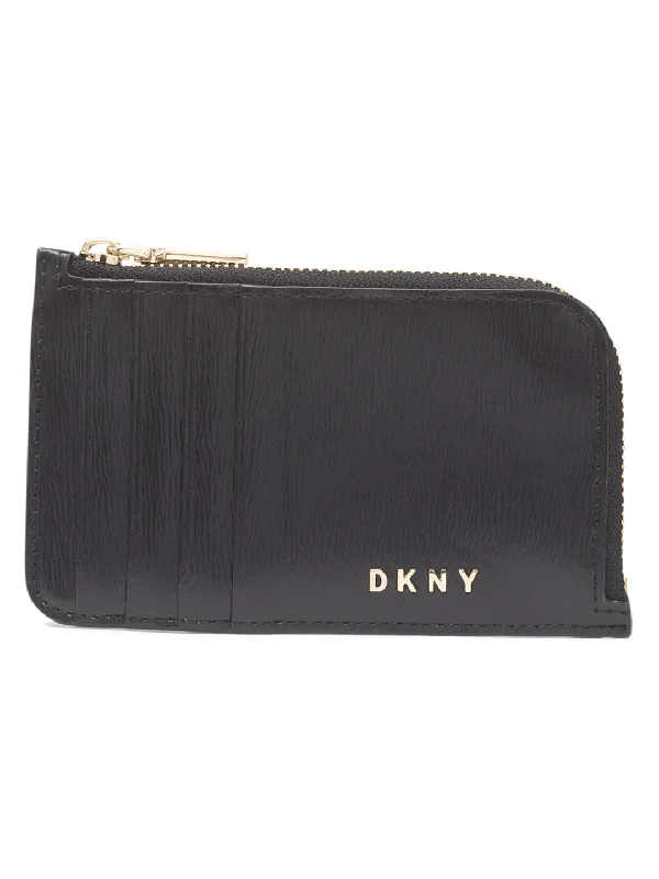 DKNY Women Black Solid Card Case