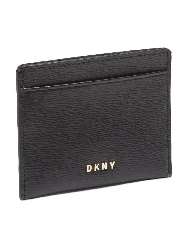 DKNY Women Black Solid Card Case