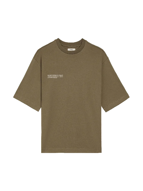 Womens In Conversion Cotton Boxy T-shirt—carbon brown