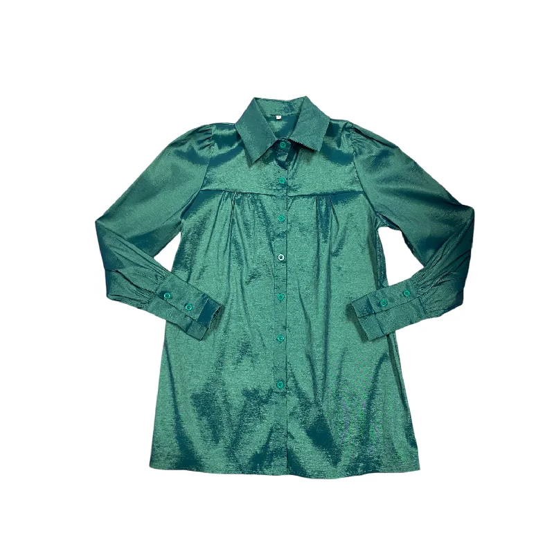 Blouse Long Sleeve By Clothes Mentor In Teal, Size: S