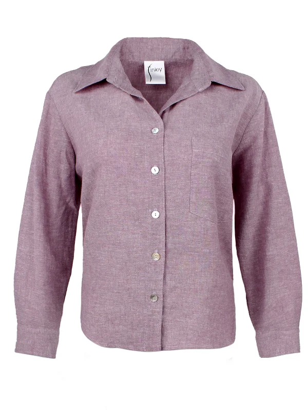 GAMEDAY! Crop Andie Shirt Purple Hemp/Cotton