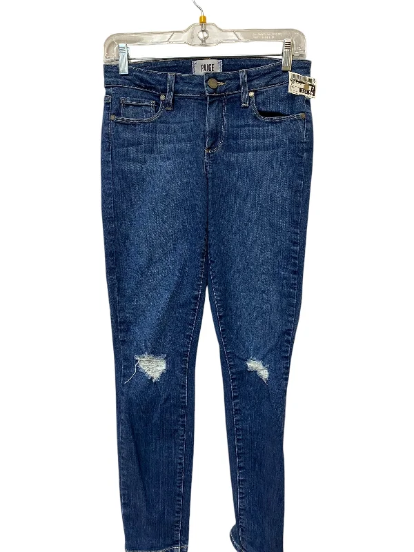 Jeans Cropped By Paige In Blue, Size: 4