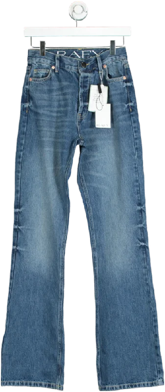 Raey Blue Organic Cotton-blend Denim Flared-leg Jeans W26