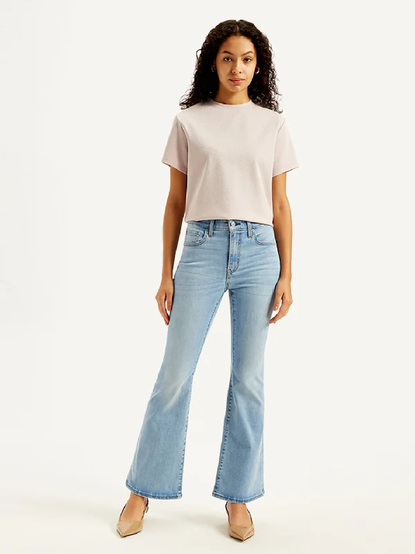 Women's Mid Rise 726 Flaired Fit Light Blue Jeans