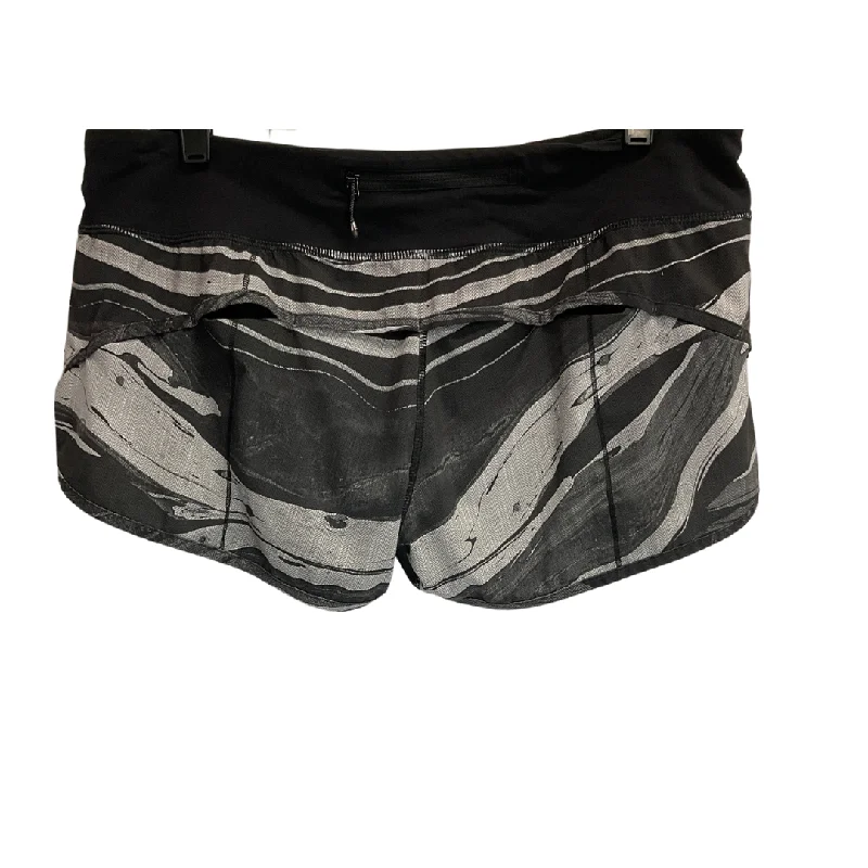 Athletic Shorts By Lululemon In Black & Grey, Size: M