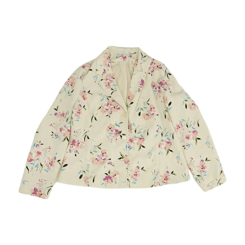 Beige Floral Blazer