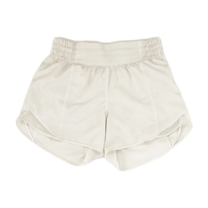 Beige Solid Active Shorts