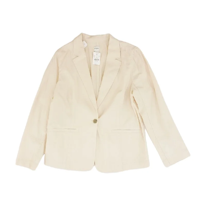 Beige Solid Blazer