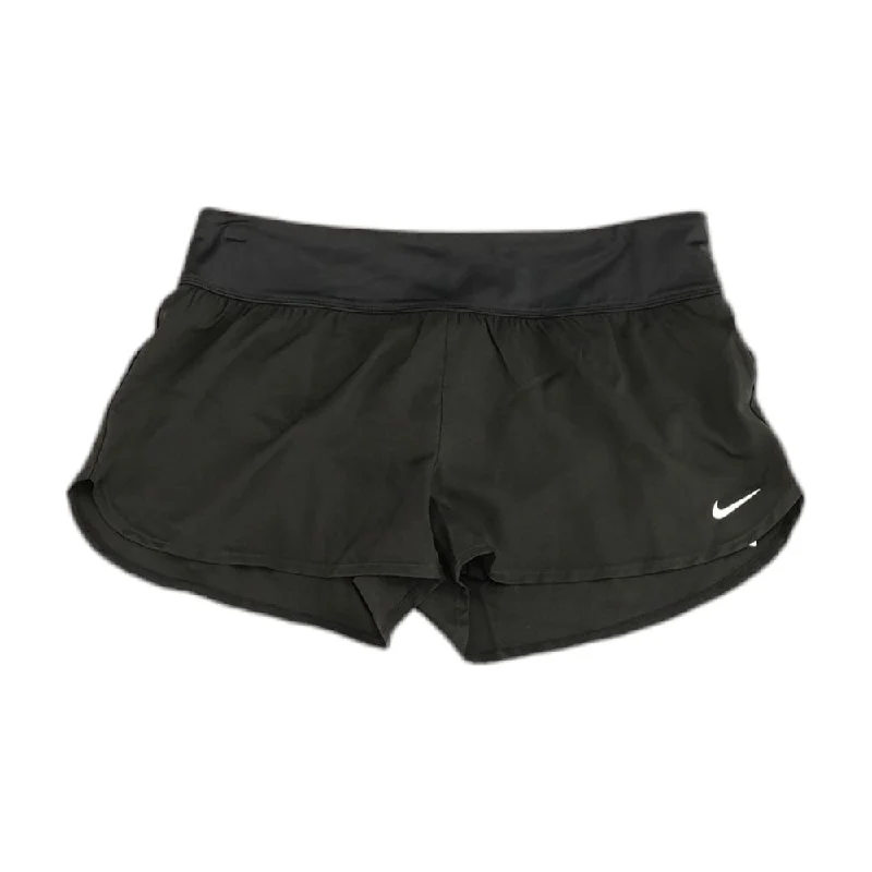 Black Solid Active Shorts