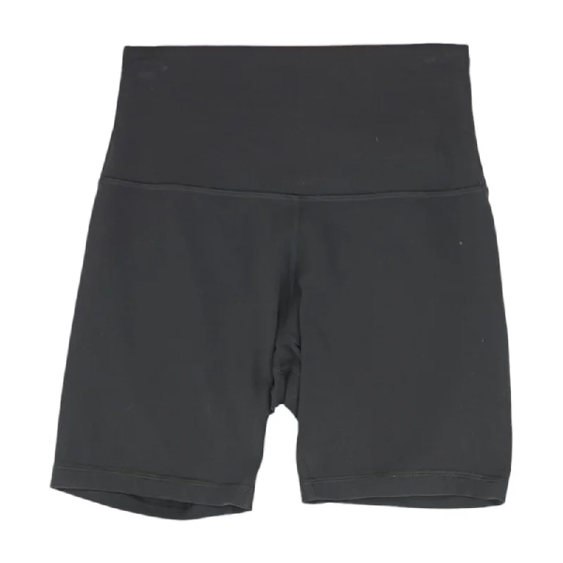 Black Solid Active Shorts