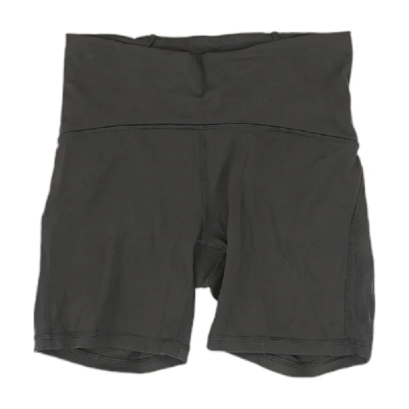 Black Solid Active Shorts