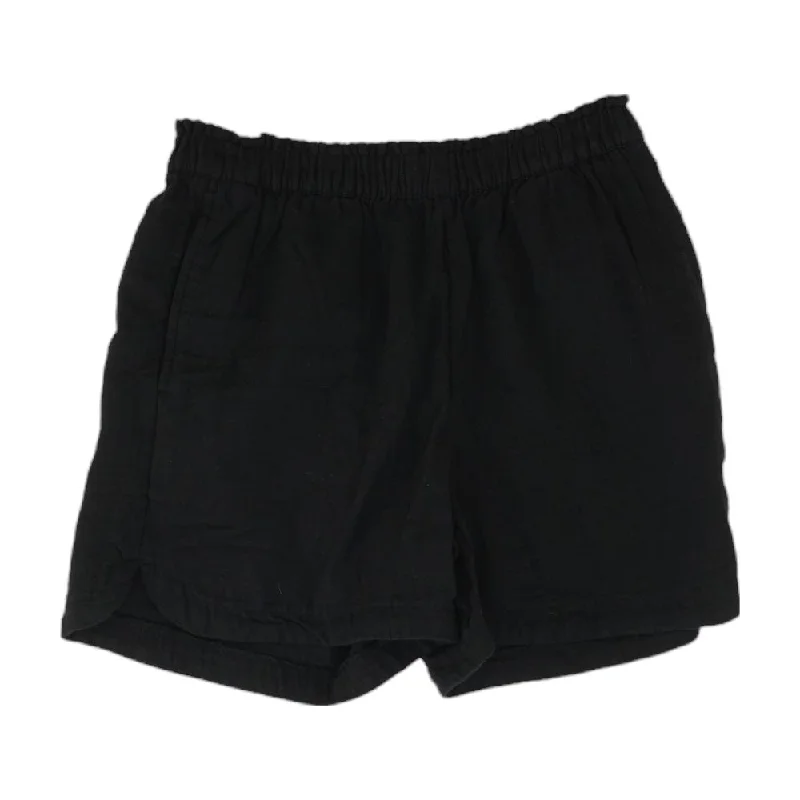 Black Solid Shorts