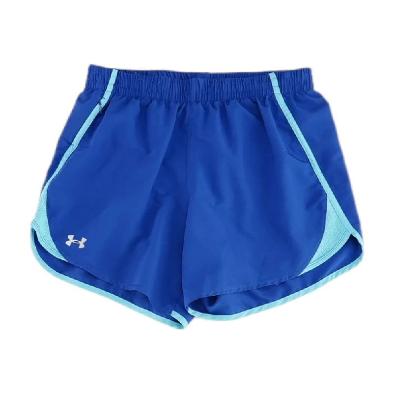 Blue Solid Active Shorts