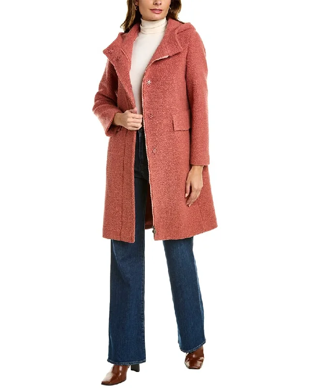 Cinzia Rocca Icons Hooded Wool-Blend Coat