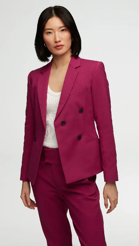 Crossover Blazer in Performance Cotton | Magenta