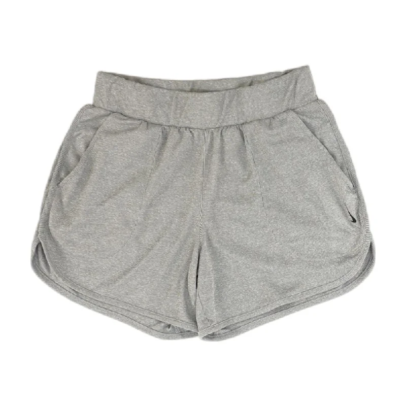 Gray Striped Active Shorts