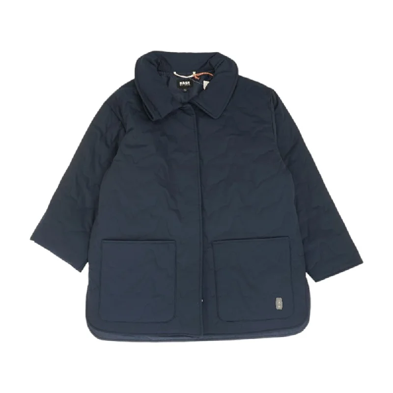 Navy Solid Puffer Jacket