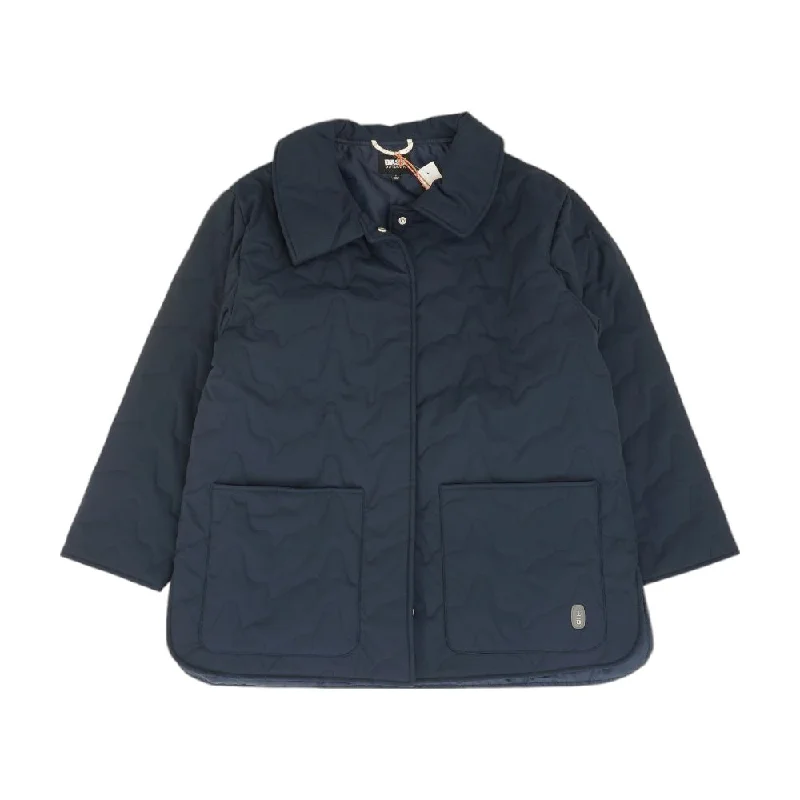 Navy Solid Puffer Jacket