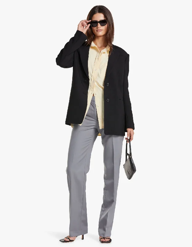 Irena Oversized Tailored Blazer - Black