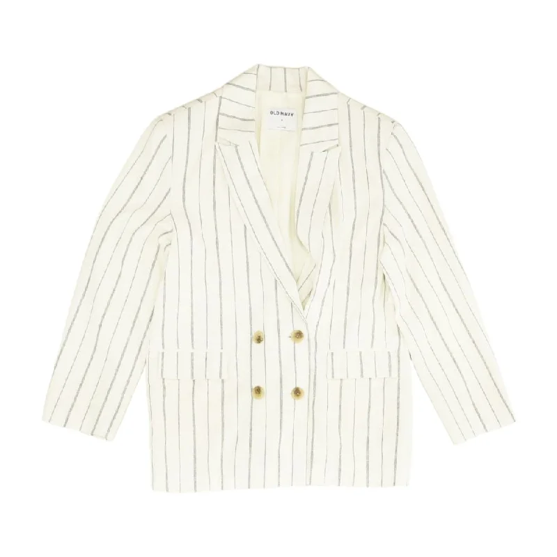 White Striped Blazer