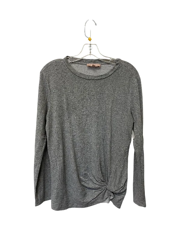 Top Long Sleeve Basic By Philosophy In Grey, Size: M