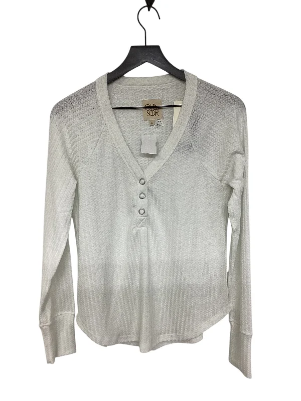 Top Long Sleeve By Chaser In White, Size: M