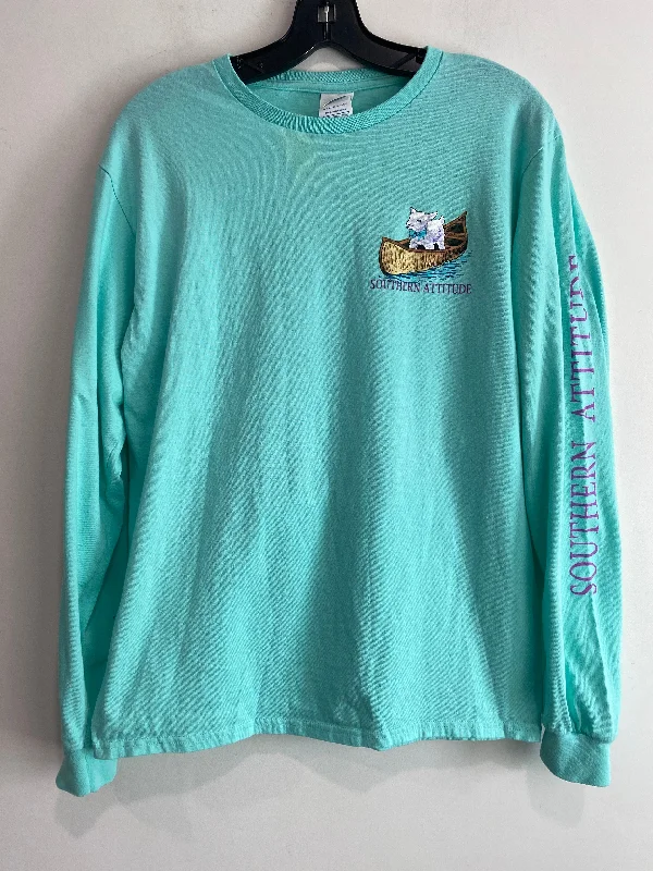 Top Long Sleeve By Clothes Mentor In Green, Size: M