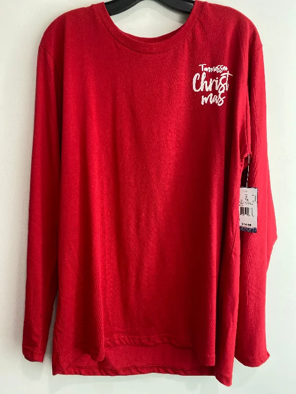 Top Long Sleeve By Clothes Mentor In Red, Size: Xl