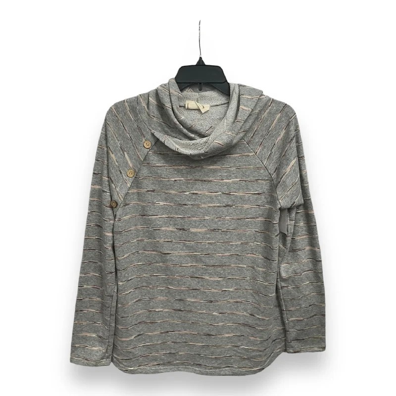 Top Long Sleeve By Cmc In Grey, Size: S