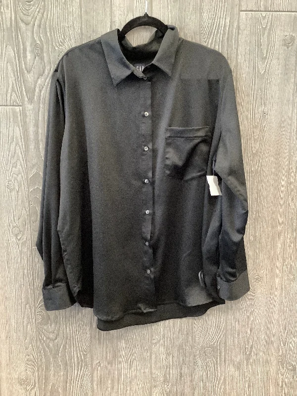 Top Long Sleeve By Gap In Black, Size: Xxl