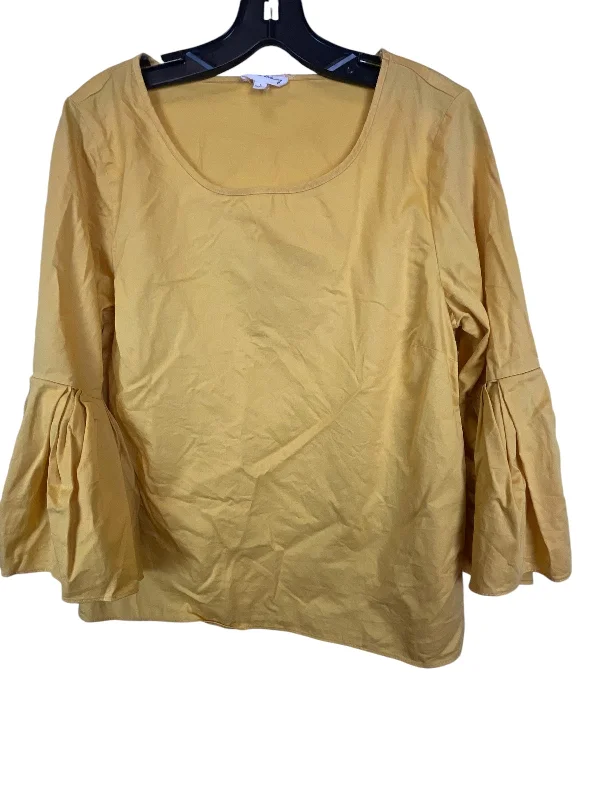 Top Long Sleeve By Jane And Delancey In Yellow, Size: L