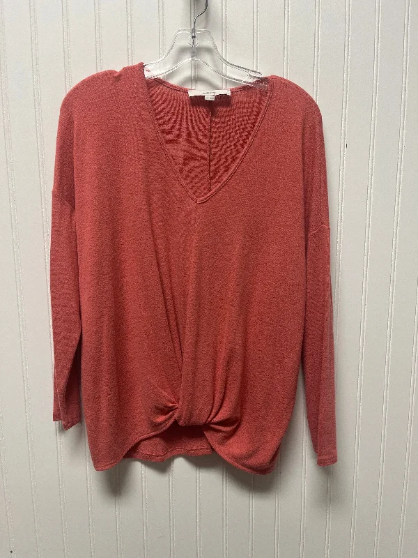 Top Long Sleeve By Loft In Pink, Size: Mp