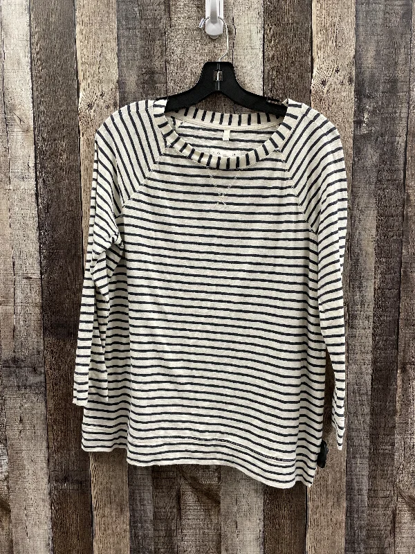 Top Long Sleeve By Lou And Grey In Striped Pattern, Size: M