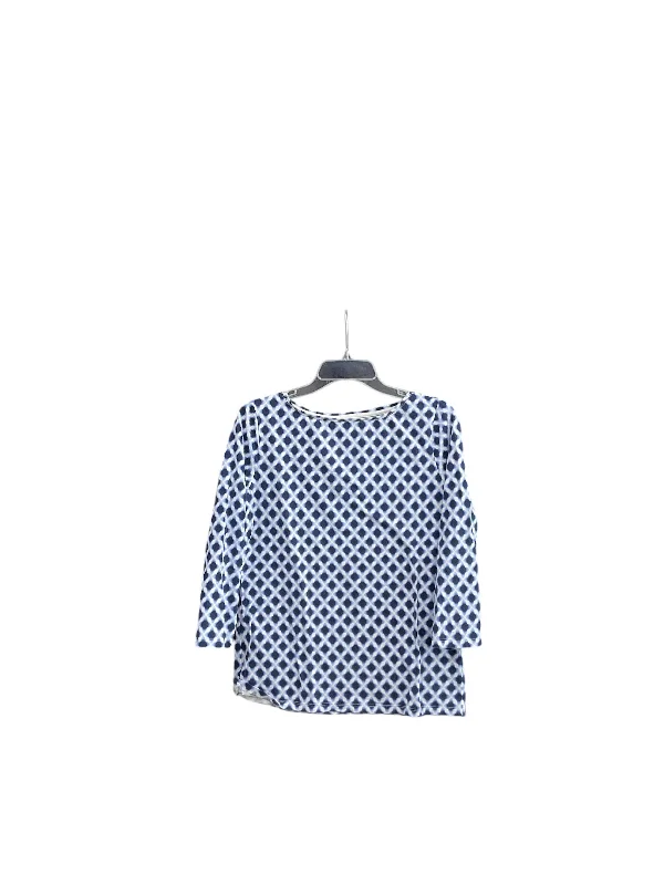 Top Long Sleeve By Talbots In Blue, Size: M