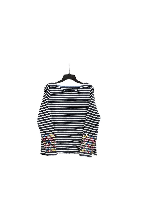 Top Long Sleeve By Talbots In Striped Pattern, Size: M