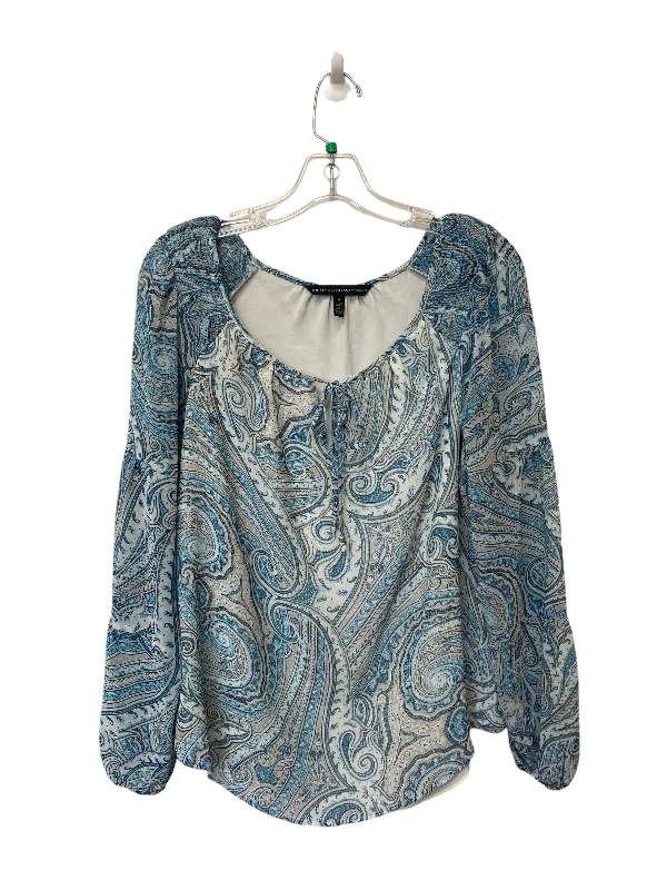 Top Long Sleeve By White House Black Market In Blue, Size: S