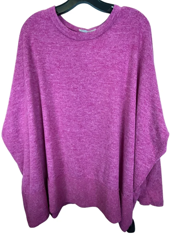 Top Long Sleeve By Zenana Outfitters In Purple, Size: 2x