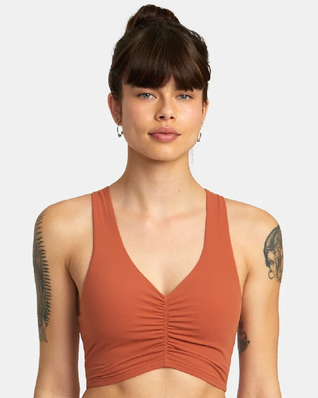 Earth Mid Support Bra - Terracotta