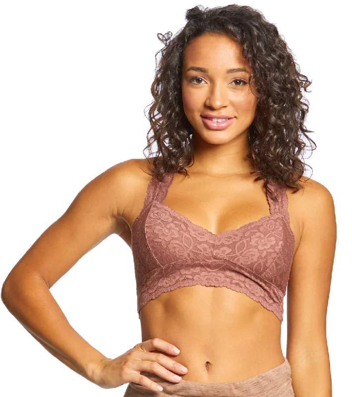 Free People Galloon Lace Racerback Bra Cocoa