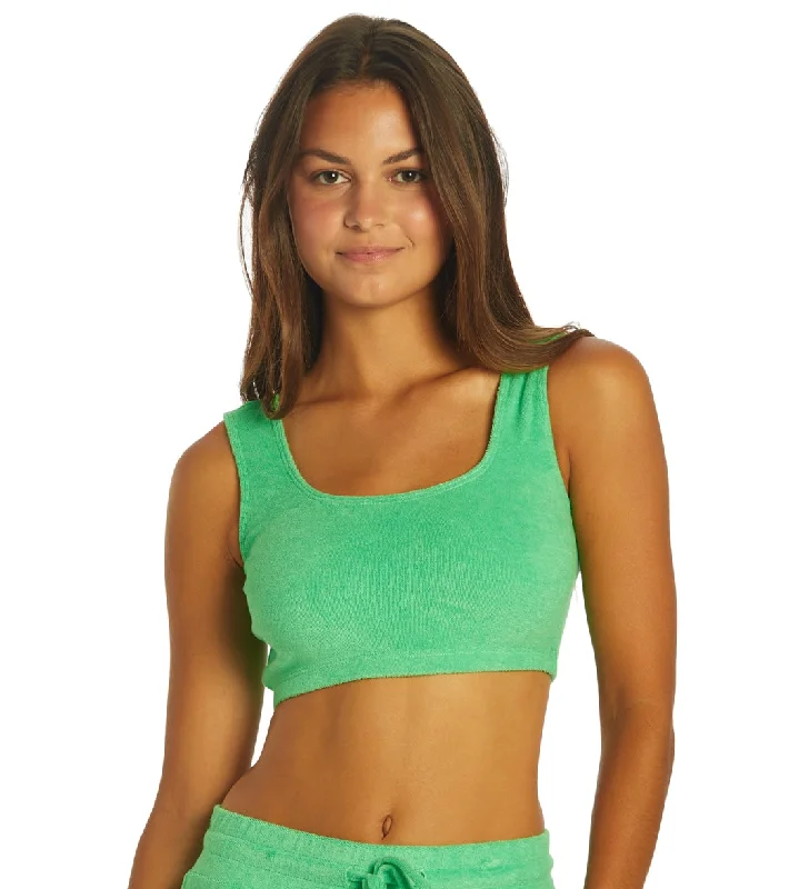 Year of Ours Terry Bralette Summer Green