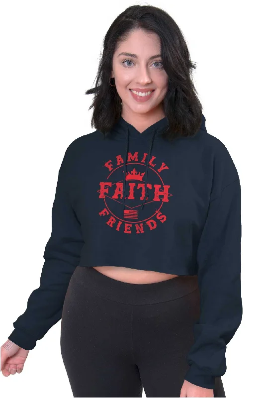 Faith Family Friends Crop Top Hoodie