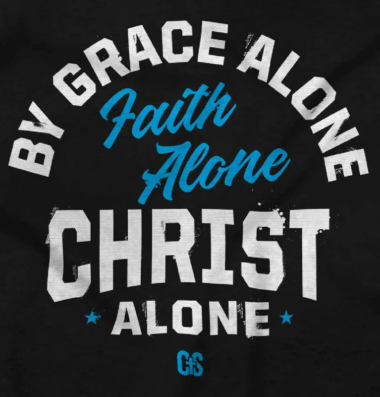 Grace Faith Christ Alone Crop Top Hoodie