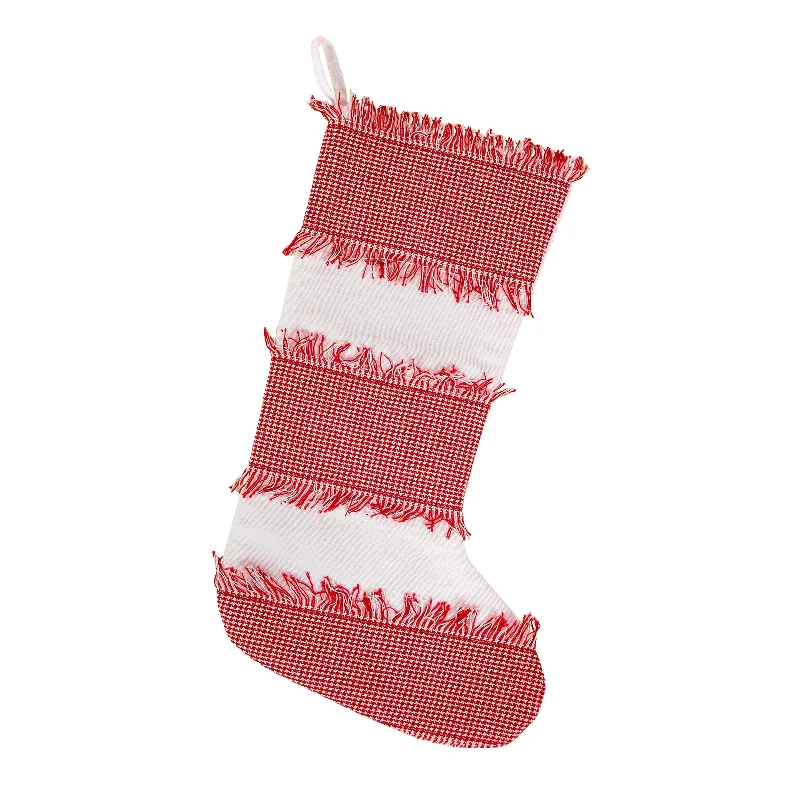 18 in. HGTV Home Collection Ric Rac Border Stocking