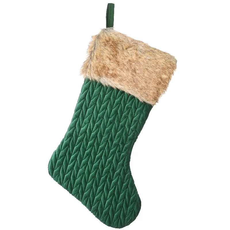 19 in. Rural Homestead Collection Quilted Stocking