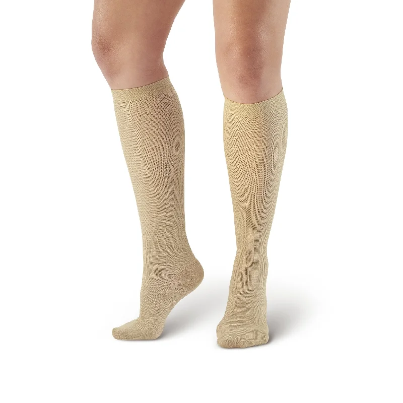 AW Style 113 Women's Cotton Trouser Knee High Socks - 15-20 mmHg