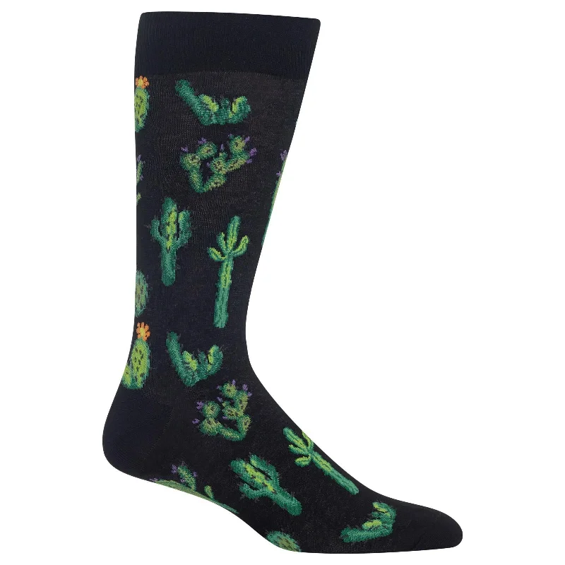 Hot Sox Mens Cactus Crew Socks