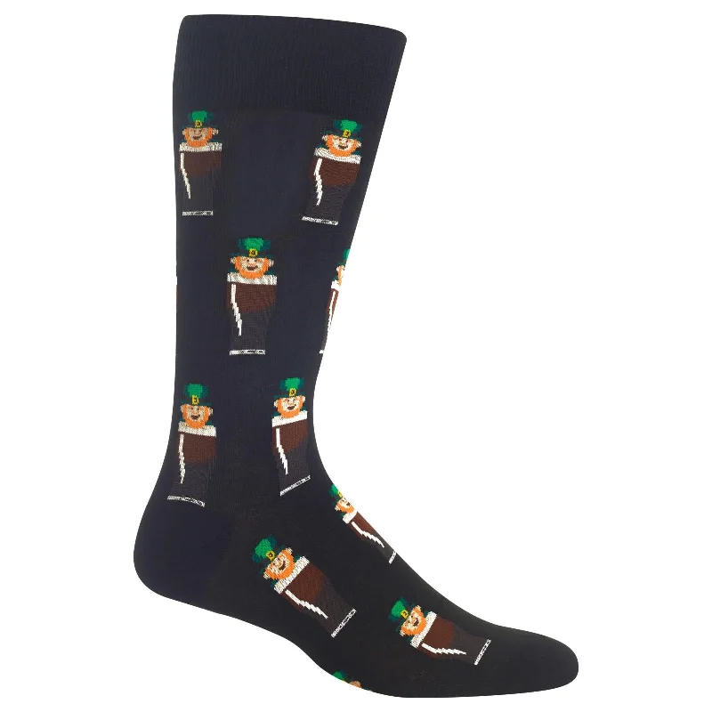 Hot Sox Mens Leprechauns Crew Socks