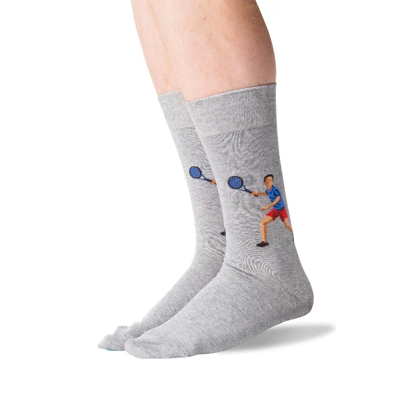 Hot Sox Mens Tennis Player Crew Socks