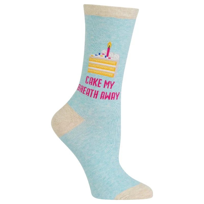 Hot Sox Womens Cake My Breath Away Crew Socks