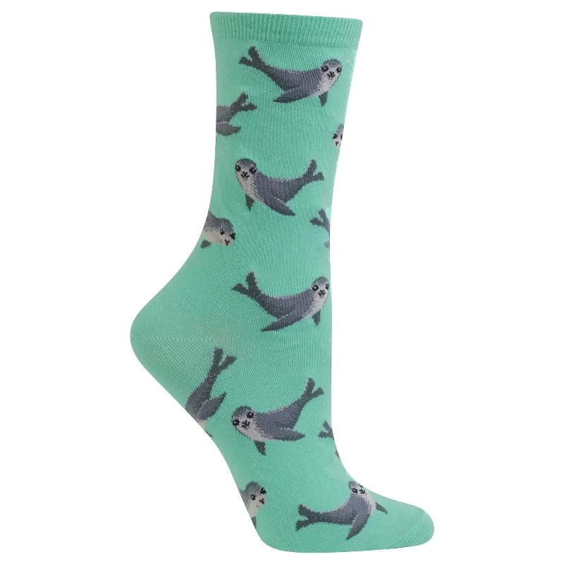 Hot Sox Womens Sea Lion Crew Socks